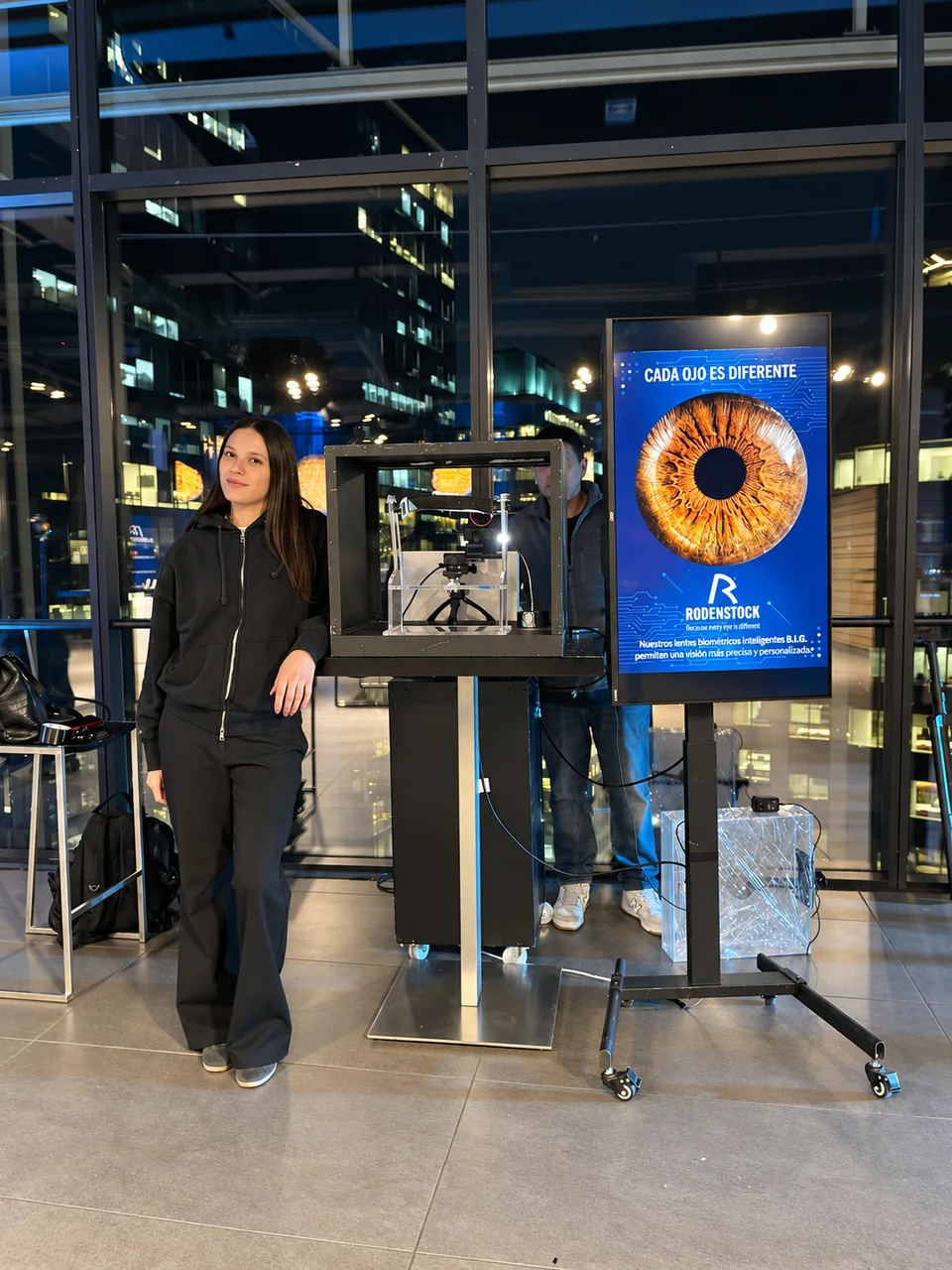 Estación IrisBooth en un evento de Rodenstock — MazeLab (fotografía retocada)